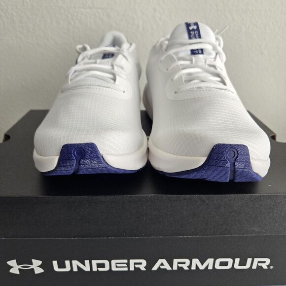 Under ARMOUR Charged Pursuit 3 TECH Men\'s‎ Size 12 White Blue Gym Running Train main image 15